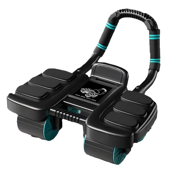 BESTSKY Ab Roller with Elbow Support,Automatic Rebound Ab Roller Wheel,4-Wheel Intelligent Ab Wheel Roller,Exercise Equipment Ab Machine,Black