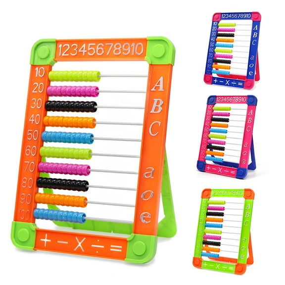BESTSKY Abacus Kindergarten Kids Colorful Bright Color Smooth Standing Neck Protection Students Math Calculation Ability Counting Frame Abacus Toy