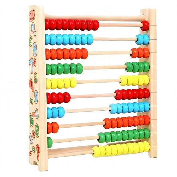 BESTSKY Abacus for Kids Math,Cognitive Challenge Wood Abacus for 4-6 Year Olds,Teaching Tool 100 Besds Abacus for Kids