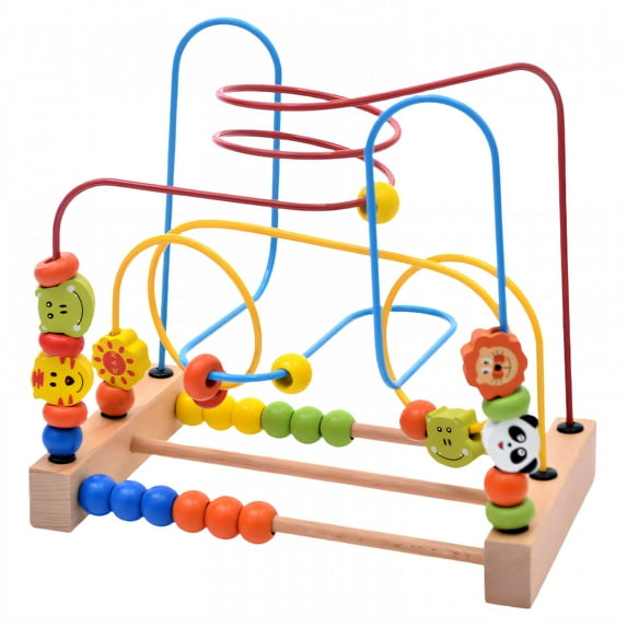 BESTSKY Abacus for Kids Math,Numerical Awareness Wood Abacus for 4-6 Year Olds,Math Skills Practice Abacus for Kids,Style3