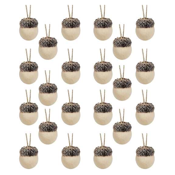 BESTSKY Acorn Decor 24Pcs Felt Acorns Pendant Christmas Style Hanging felt ornaments 1.5x0.6in
