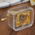 thumbnail image 1 of BESTSKY Acrylic Clear Music Box,Hand Cranked Gurdy Musical Mechanism Music Box, 1 of 7