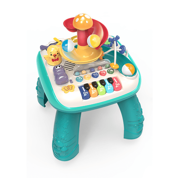 BESTSKY Activity Table,Fun Track Design Kids Activity Table,Interactive Buttons Educational Early Learning Table,English Version