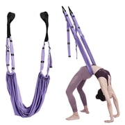 BESTSKY Adjustable Aerial Yoga Strap; Elastic Stretch Door Hanging Yoga Belts Hammock Swing Fitness Handstand Rope Training Device For Women
