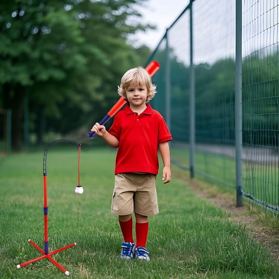 BESTSKY Adjustable Baseball Pitching Machine for Kids 8-12-Auto Ball Thrower with Safety Sensor And 3 Speed Modes,Portable Batting Trainer for Backyard Practice