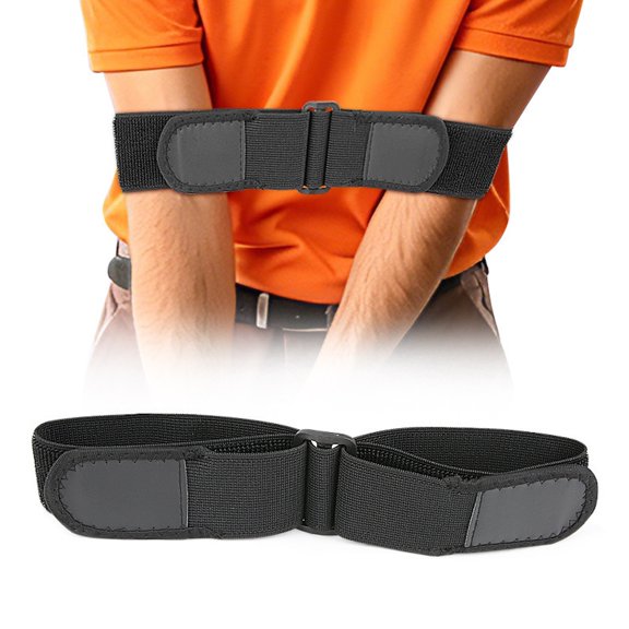 BESTSKY Adjustable Golf Swing Trainer,Swing Training Aid,Golf Swing Arm Band | Adjustable Length,Pu Leather Heads,Extra Width