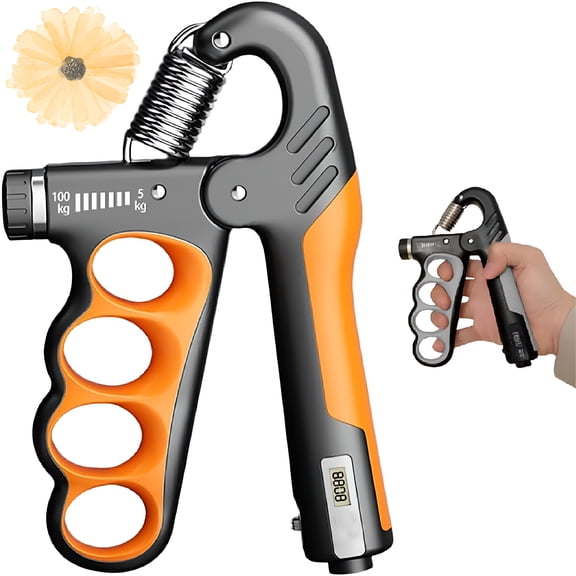 BESTSKY Adjustable Hand Grip Trainer with Electronic Counting, 5-100KG/11-220LB Adjustable Hand Gripper Strengthener Forearm Exerciser for Adults Training Strength
