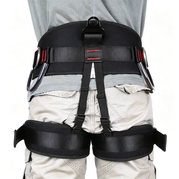 BESTSKY Adjustable Thickness Climbing Harness Half Body Harnesses for Fire Rescuing Caving Rock Climbing Rappelling Tree Protect Waist Safety Belts