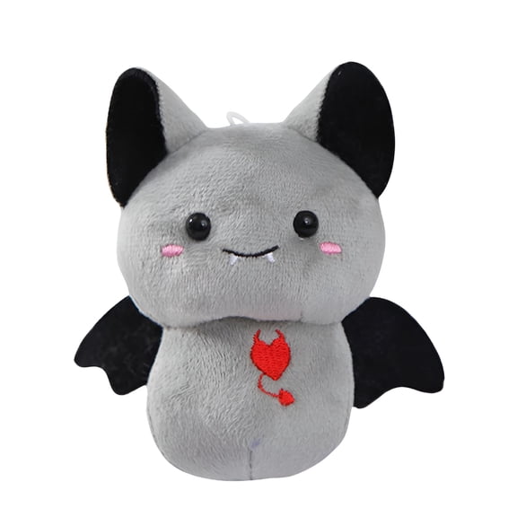 BESTSKY Adorable Grey Bat Plush Toy, 5.5 Inch Soft Stuffed Animal with Black Wings, Cute Halloween Decor & Collectible