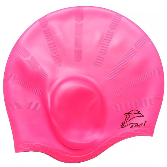 BESTSKY Adults Swimming Caps Men Women Long Short Hair Waterproof Swim Pool Caps with 3D Ear Protection Silicone Diving Hat