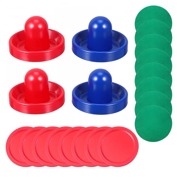 BESTSKY Air Hockey Paddle Air Hockey Pushers & Pucks - Replacement Accessories (4 Pushers,16 Pucks)(3.78X3.78X2.56Inches)