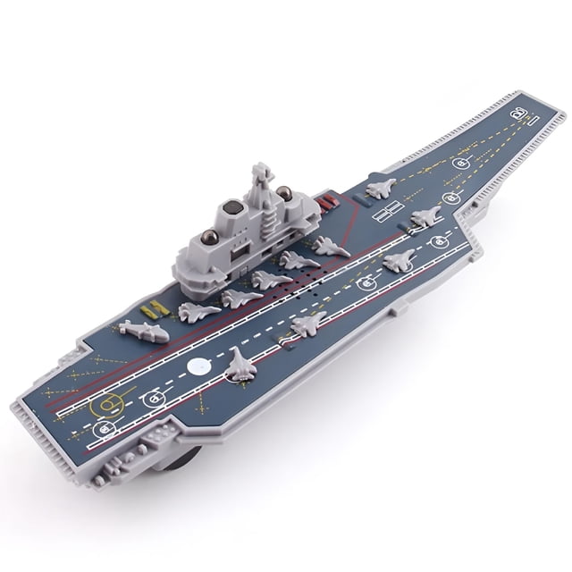 BESTSKY Aircraft Carrier Toy with Sound and Light, Plastic Navy Warship ...