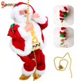 thumbnail image 1 of BESTSKY Animated Climbing Santa Claus on Beads Chain Musical Figure Christmas Tree Decoration Toy, 1 of 7