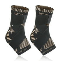 BESTSKY 2Pcs Ankle Brace,Imitation Nylon Ankle Brace,Achilles Tendon Support,Brown,Xl