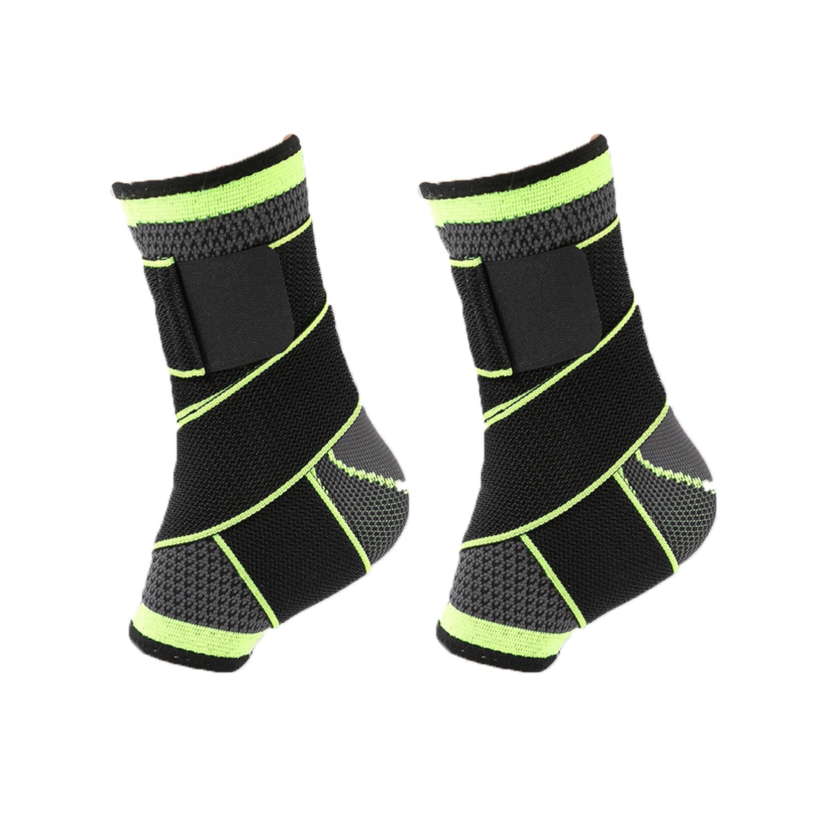 BESTSKY Ankle Brace,Breathable Knitted Ankle Brace for Women,Adjustable Compression Ankle Brace for Men,Flexible Foot Sleeve for Enhanced Stability,Green,M