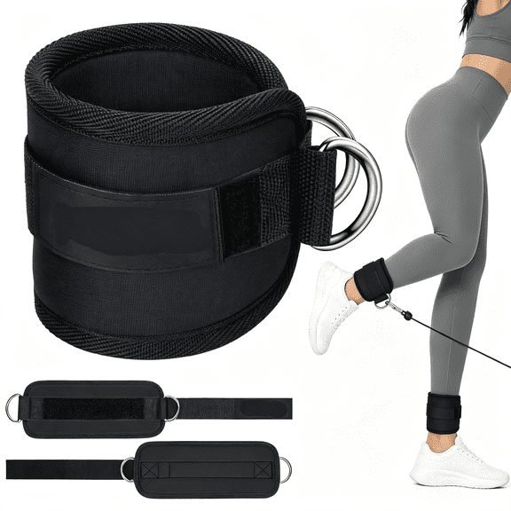 BESTSKY Ankle Strap for Cable Machine, Ankle Resistance Bands, Cable Kick Back Ankle Straps for Gym, Glute Workouts, Leg Extensions, Adjustable Straps with Neoprene Padding