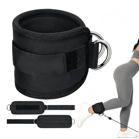 BESTSKY Ankle Strap for Cable Machine, Ankle Resistance Bands, Cable Kick Back Ankle Straps for Gym, Glute Workouts, Leg Extensions, Adjustable Straps with Neoprene Padding