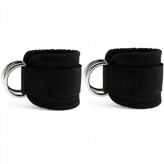BESTSKY Ankle and Wrist Straps for Cable s, 2 Pack Adjustable Neoprene Cuffs with D-s, Gym Accessories for Glute Kickbacks, Leg Extensions, Arm Workouts for Men and Women