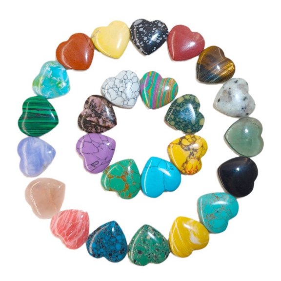 BESTSKY Aquarium Rocks,Heart-Shaped Design Crystals and Healing Stones,Love and Care Rose Quartz,Style1