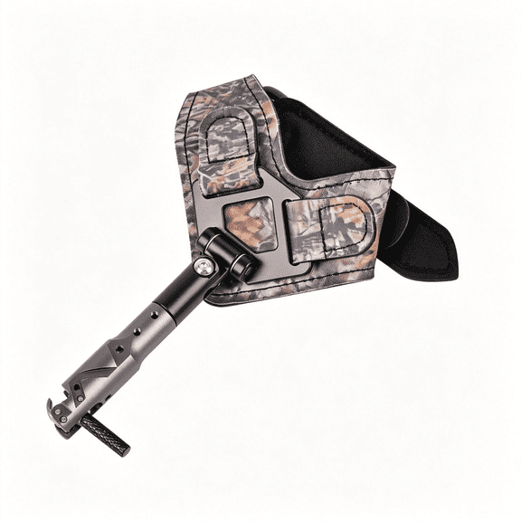 BESTSKY Archery 360 Adjustable Compound Bow Release Aid - Professional Thumb Trigger Wristband Release with Camo Adjustable Strap for Adults Youth Kids Hunting Shooting Accessories
