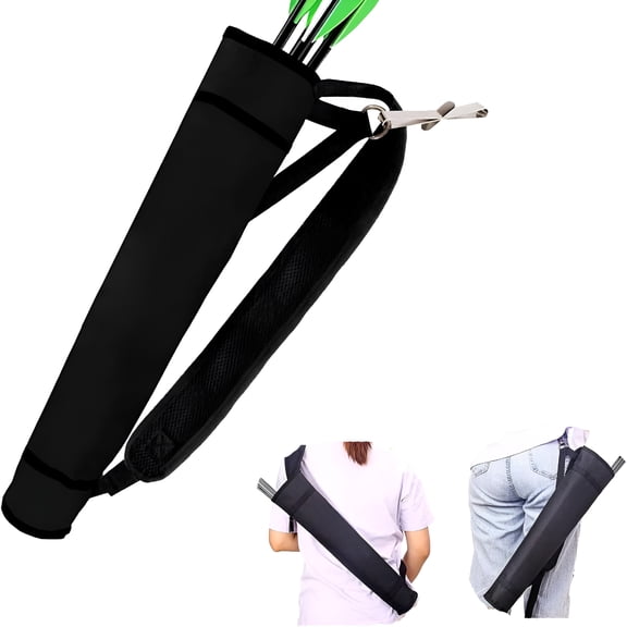 BESTSKY Archery Quiver Back and Hip Quivers Adjustable Arrow Backpack Bag Holder Side Hip Arrows Bag for Compound Recurve Bow Practice Target Hunting