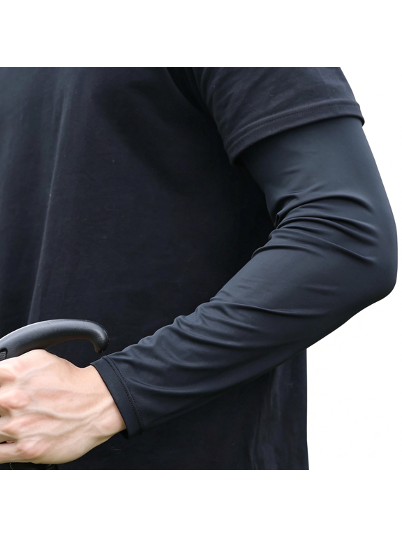 Arm Sleeves for Men, Loose Fit Non-Sticky, Cooling Uv Sun Protection Arm Sleeves for Baseball Basketball Golf Hiking Sun Sleeves for Men