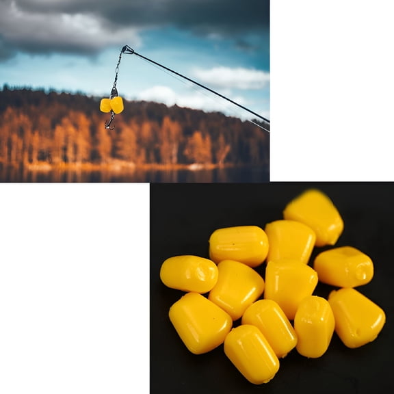 BESTSKY Artificial Carp Baits, 50Pcs/Bag Useful Outdoor Freshwater Soft Artificial Flavor Carp Baits Corn Fishing Lures