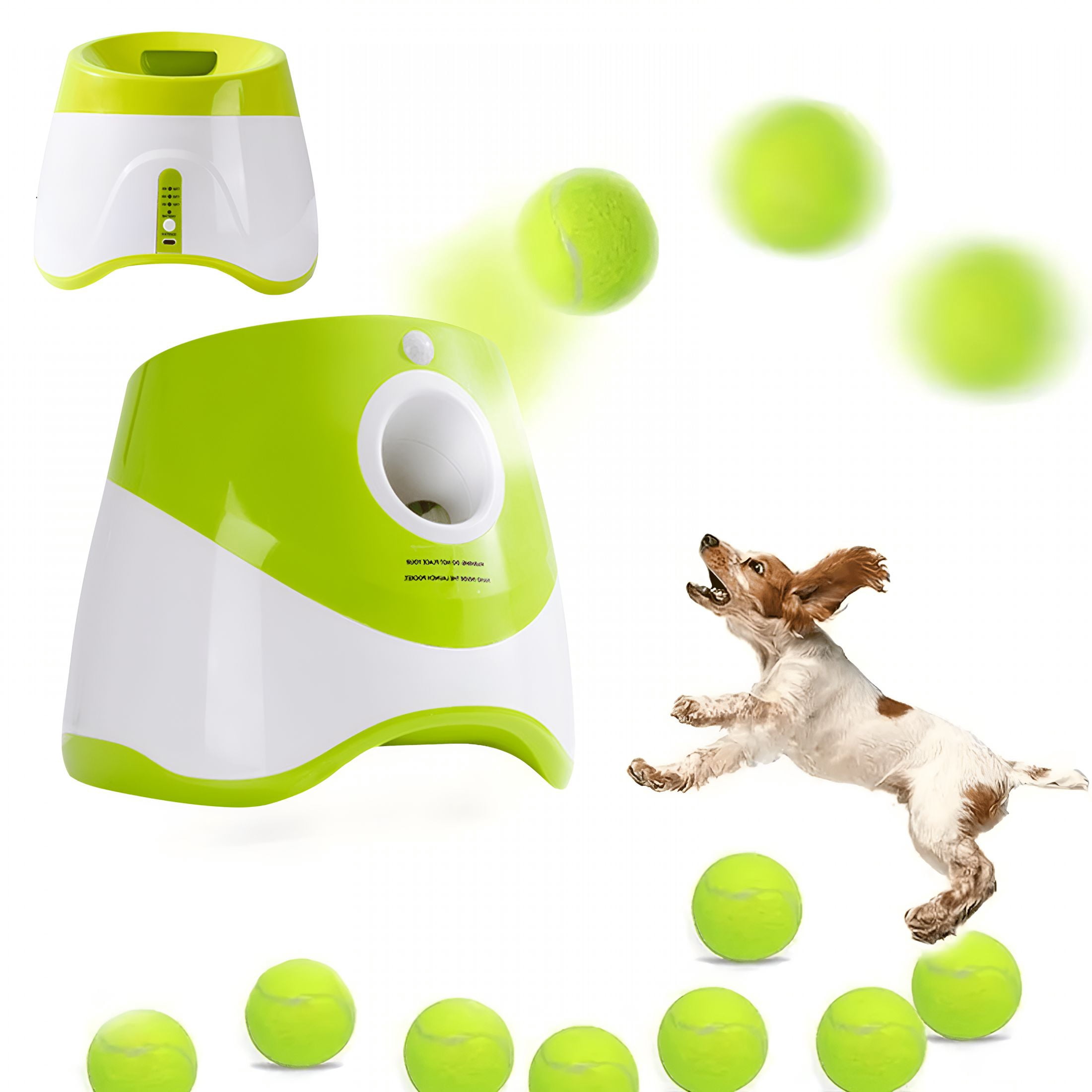 BESTSKY Automatic Ball Launcher for Dogs Tennis, Feeder Ball Launcher Dog Toy Ball Thrower Enrichment Toys for Dogs, Interactive Puppy for Small and Medium Size Dogs, 3 Balls Included (2 inch)