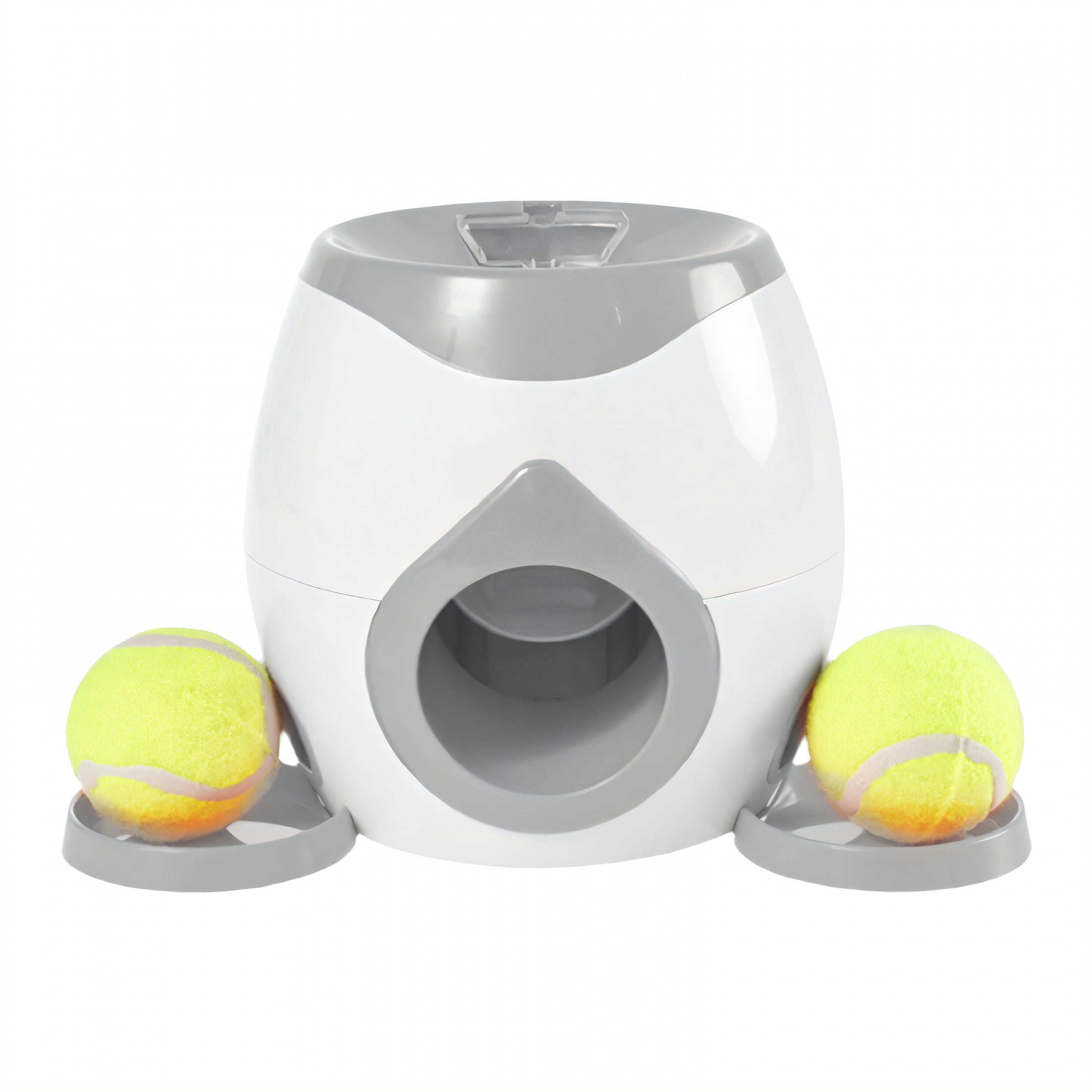 BESTSKY Automatic Ball Launcher for Dogs,Fetch Fun Ball Launcher for Dogs,Small Treats Dog Ball Launcher,Grey