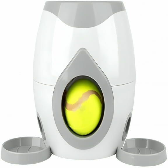 BESTSKY Automatic Dog Ball Launcher, Interactive Tennis Ball Throwing Machine for Pets, Interactive Play and Training Fetch Toy (Grey)