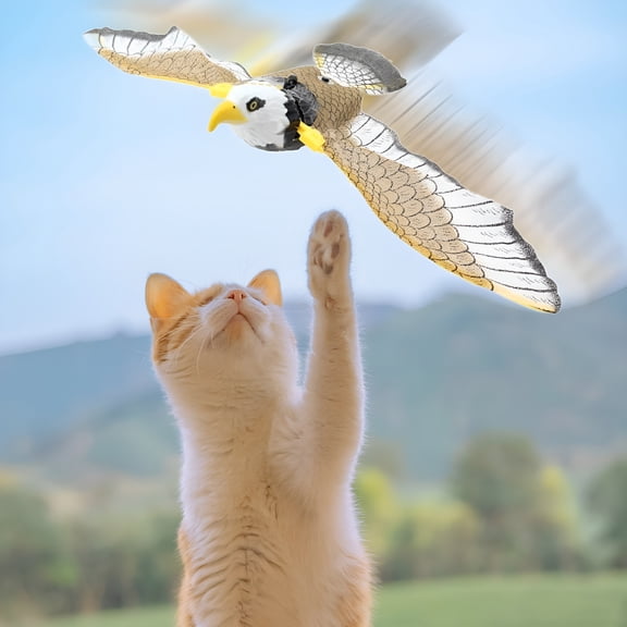 BESTSKY Automatic Interactive Cat Toy, Realistic Flying Eagle