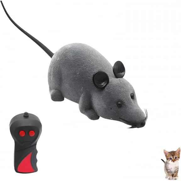 BESTSKY Automatic Moving Mouse Toy,Rechargeable Interactive Fake Rat Toy for Indoor Cats and Dogs,Remote Control Mouse Cat Toy
