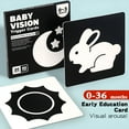thumbnail image 1 of BESTSKY Baby Black White Cards Infants High Contrast Flash Card 0-3 Months Newborns Visual Stimulation Brain Sensory Development Paper Card Toy, 1 of 7