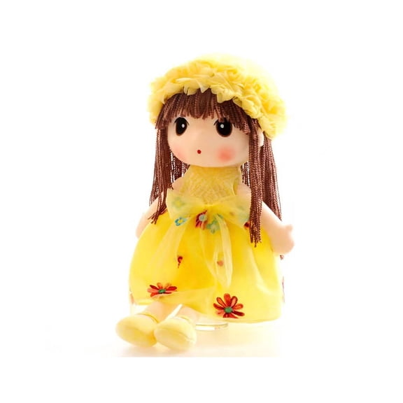 BESTSKY Baby Doll,45cm Detailed Embroidery Kawaii Stuff,Comfortable Texture Snuggle Buddy Calico Critters,Yellow