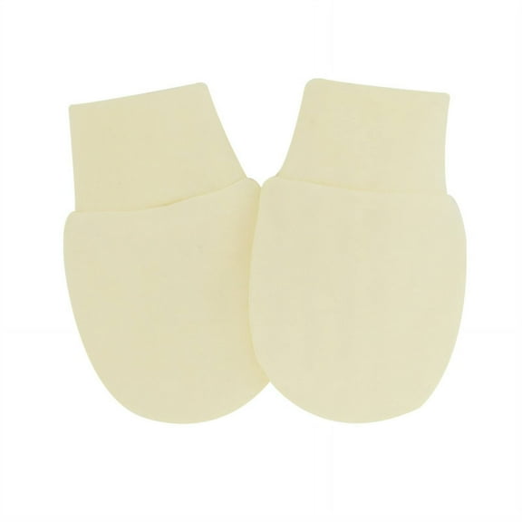 BESTSKY Baby Mittens Skin-Soothing Soft Gloves Newborn Mittens Easy-On Handles Baby Toddler Mittens Light Yellow