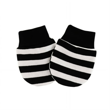 BESTSKY Baby Mittens Springtime Freshness Gloves Newborn Mittens Breathable Knit Fabric Baby Toddler Mittens Black&White Stripes