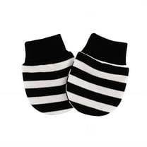 BESTSKY Baby Mittens Springtime Freshness Gloves Newborn Mittens Breathable Knit Fabric Baby Toddler Mittens Black&White Stripes