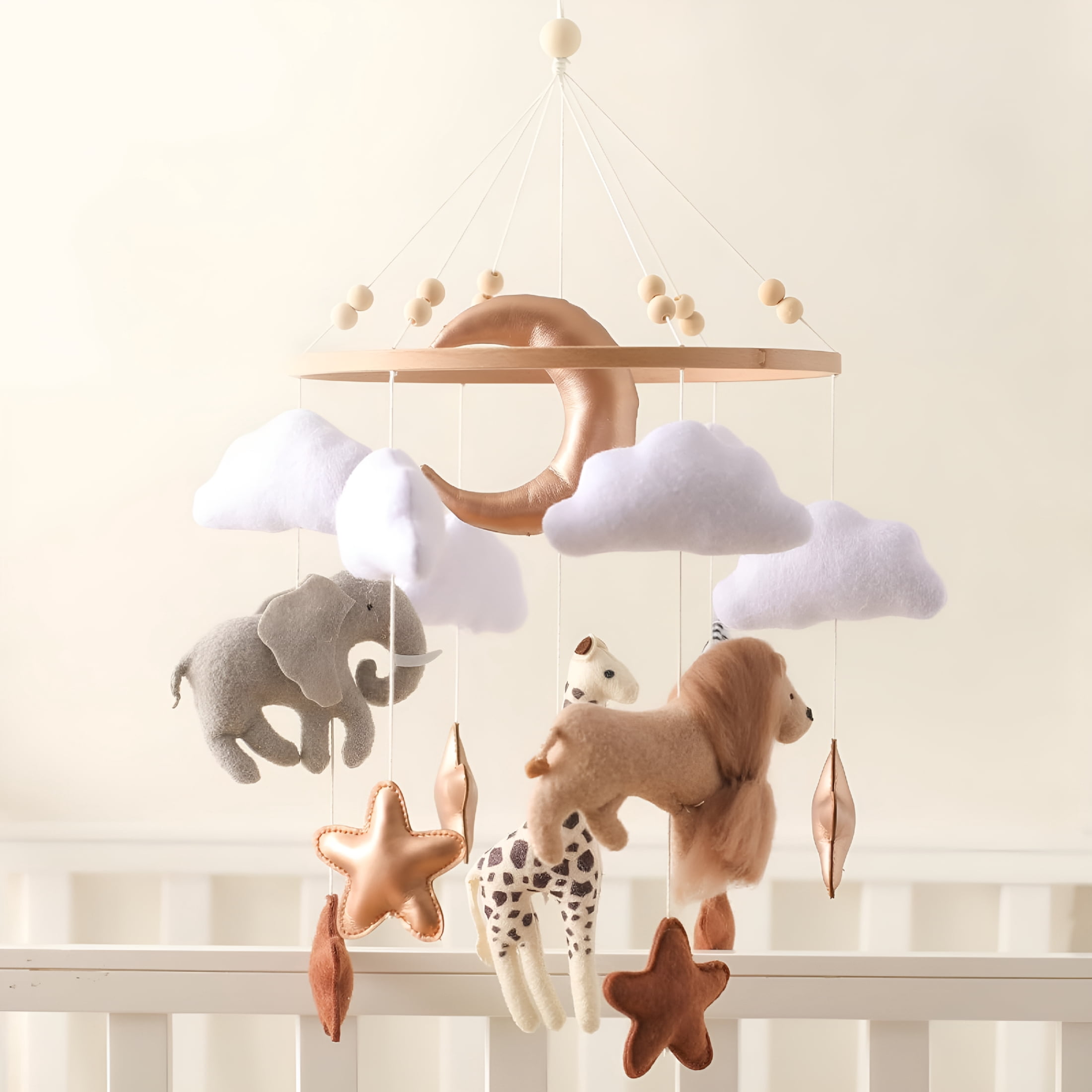 BESTSKY Baby Mobile for Crib,Baby Crib Mobile for Boys Girls,Baby Mobile for Bassinet,Boho Nursery Mobile,Nursery Decor Theme for Infant Bedroom Hanging,Gender Neutral Baby Gift