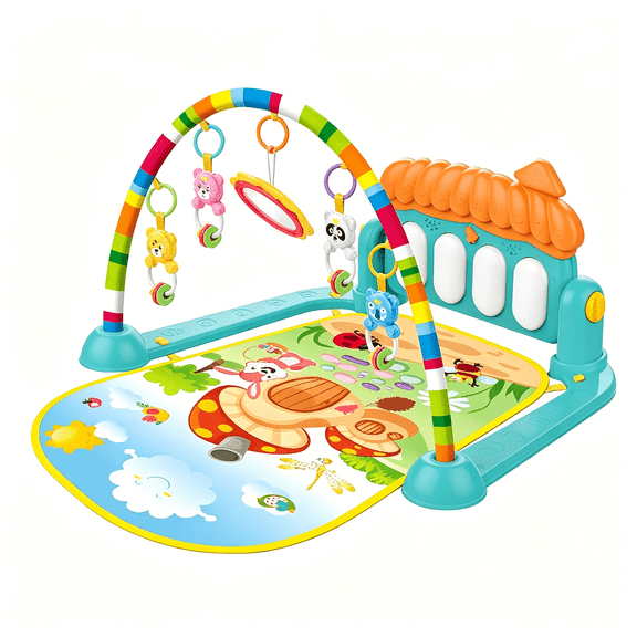 BESTSKY Baby Play Mat for Infant with Music and Mirror,Newborn Piano Activity Center Toys Gym Floor Playmat for Boys Girls Kids Toy Game Party Favor Gift Educational