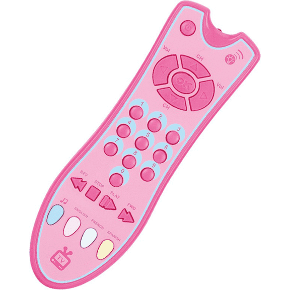 BESTSKY Baby Remote,Colorful Design Mouse Trap Game for Kids,24 Keys Baby Music TV Remote Control,Pink