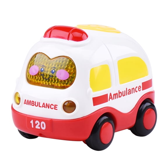 BESTSKY Baby Toy Car with Light and Sound, Inertia Fire Truck Ambulance Taxi Set, Educational Vehicle for Toddlers, Birthday Gifts for Boys