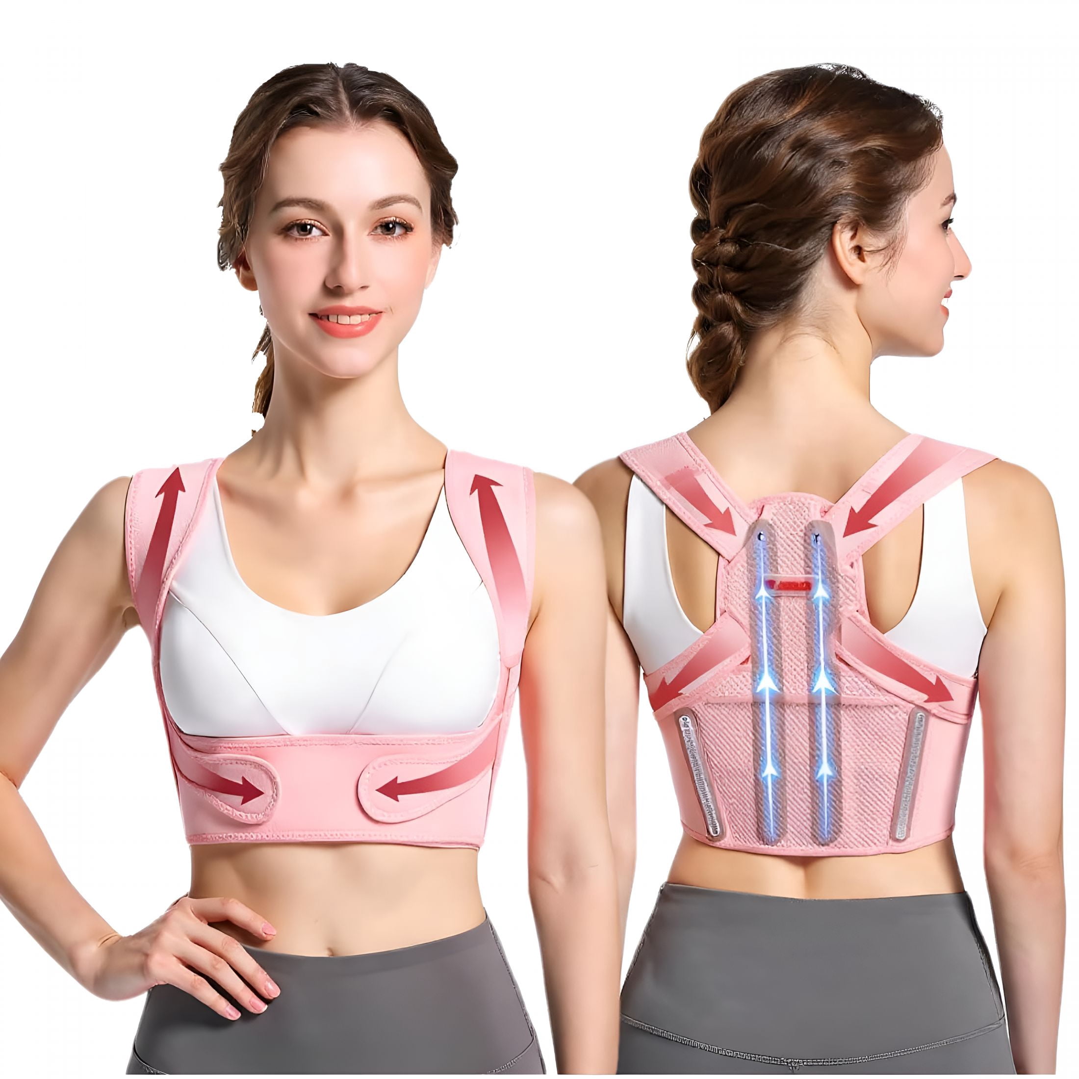 BESTSKY Back Brace Posture Corrector for Women - Adjustable Upper Posture Support Bras for Neck Shoulder Back Straightener - Comfortable Posture Corrector Hunchback Slouching under Clothes (Medium)