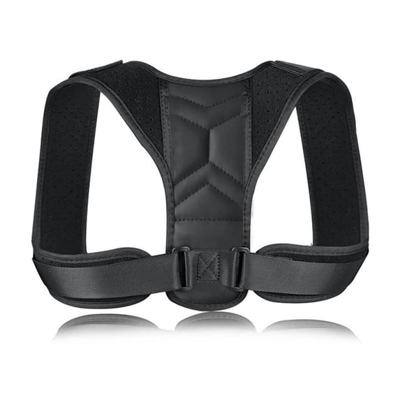 BESTSKY Back Brace Shoulder Pain Relief,Posture Corrector for Men,Versatile Support for Long Hours of Sitting and Standing,Black,S