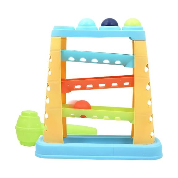 BESTSKY Ball Drop Toy Set for Kids Learning Tower Ramp with Hammer