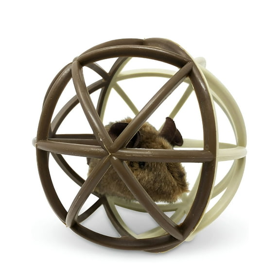 BESTSKY Ball of Furry Fury Cat Toy, Interactive Squeaking Mouse for Kitten Teething Relief, Indoor Playtime & Training