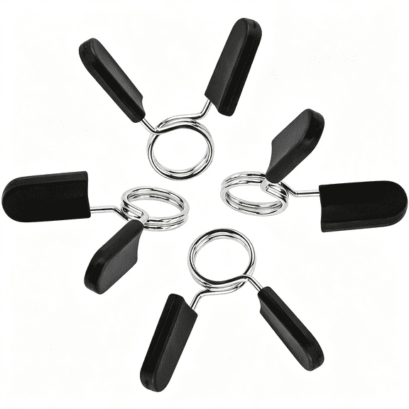 BESTSKY Barbell Clamps Dumbbell Spring Clip Circlip Collars 1" Weight Bars Clips Fitness Weightlifting Lock 1" for Standard Bar Barbell Strength Training Gym Accessory