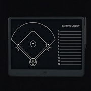 BESTSKY Baseball Coaching Board,16" Softball Lineup Board,Electronic Coach Lineup Board,Premium Tactical Baseball Coach Clipboard,Dugout Display Softball Coaching Accessories,Youth School Team