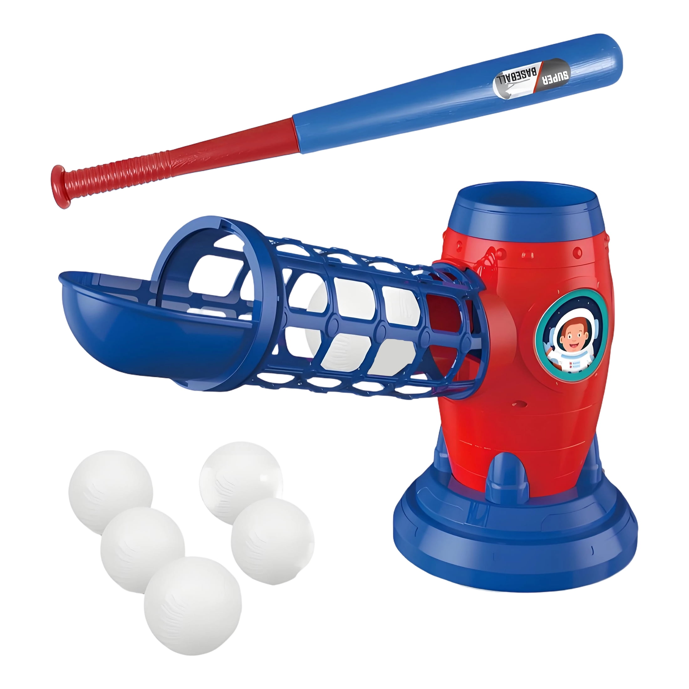 Pop n Pitch 2-in-1 Trainer – Auto Baseball Launcher for Kids