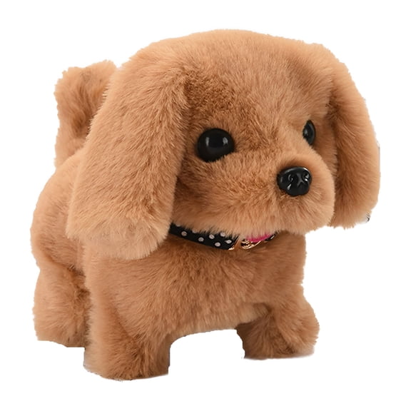 BESTSKY Battery Operated Dog Toy Walking Barking Singing Plush Realistic Lifelike Animated Stuffed Puppy Interactive Electronic Pet Toy for Toddler Kids Girls Boys Birthday Gift
