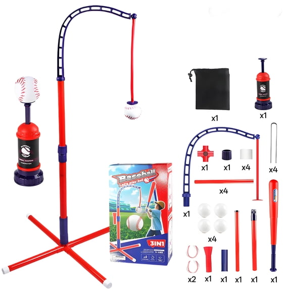 BESTSKY Batting Tee Set,Baseball Training Equipment,XT Batting Baseball Gear,Hitting Tee for Baseball & Teeball Training